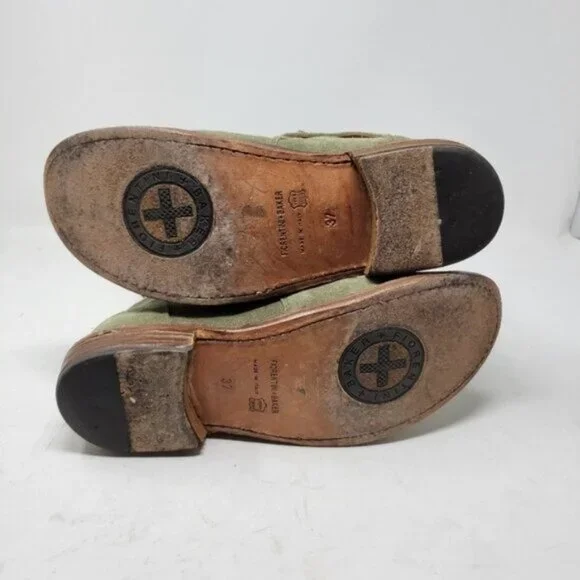 Fiorentini + Baker | Eternity Suede Leather Tall Moto Boots Olive Green - Picture 11 of 16